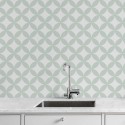 Serene mint circles mosaic washable self adhesive vinyl for floor walls furniture modern geometric salon hall lokoloko