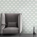 Serene mint circles mosaic washable self adhesive vinyl for floor walls furniture modern geometric salon hall lokoloko