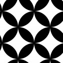 Mosaic of black circles geometric washable self-adhesive vinyl for interior exterior modern style detail lokoloko