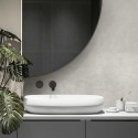 Cuzco cement self-adhesive washable vinyl for washbasin wall with tiles in bathroom or toilet wabisabi gray lokoloko