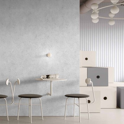 Erno Cement self-adhesive washable vinyl for walls, furniture and floors kitchens tile backslash gray minimal lokoloko