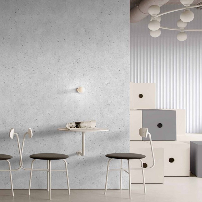 Cemento Erno- vinilo lavable autoadhesivo opaco para paredes, muebles y suelos cocinas frentes de azulejos gris minimal lokoloko