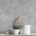Hermit Cement - self-adhesive washable vinyl for walls, furniture and floors kitchens tile backslash gray minimal lokoloko