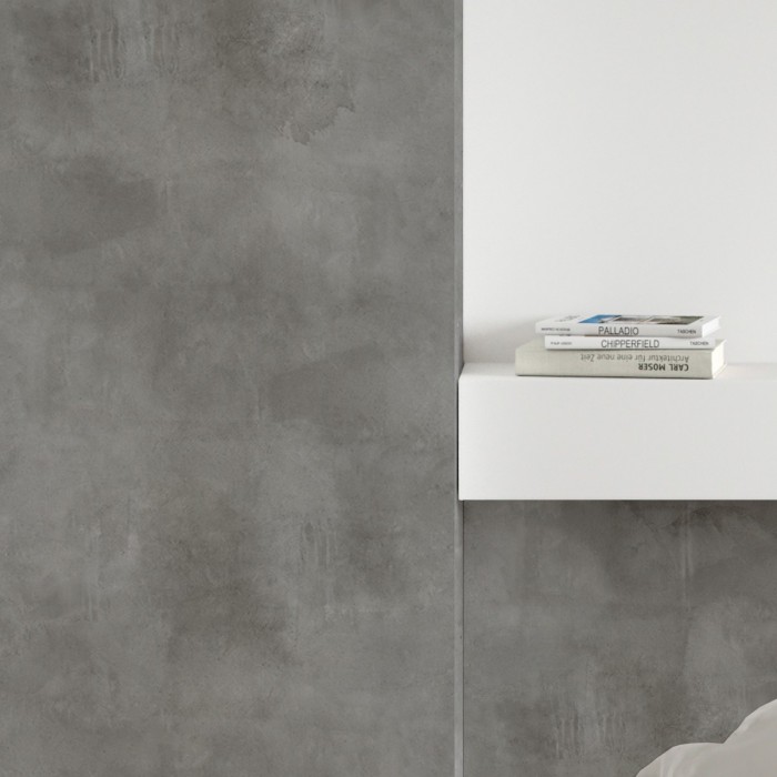 Hormigón Gris Oscuro - Papel pintado pared autoadhesivo ecologico sinPVC cabeceros dormitorios  comedores pasillos gris lokoloko