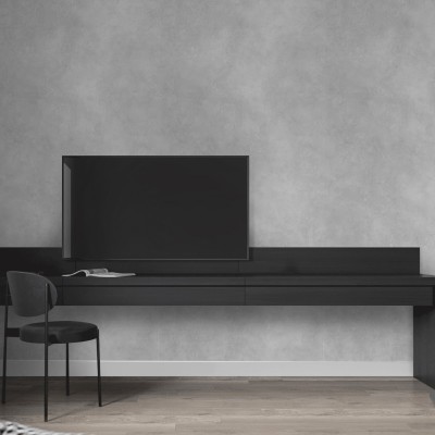 Natural Grey Concrete - Self-adhesive eco-friendly PVC-free wallpaper for living rooms TV halls nordic lokoloko gray