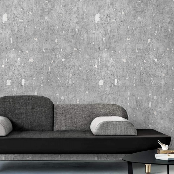 Cemento New Age - papel pared pintado autoadhesivo sinpvc ecologico recibidor  salon minimal japandi gris lokoloko