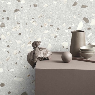 Terrazzo Marble Calacatta - eco sinpvc self-adhesive paper to decorate walls minimalist bedroom japandi lokoloko