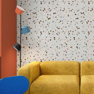 Ducal Terrazzo - Self-adhesive eco-friendly PVC-free wallpaper for living rooms bedrooms halls corridors lokoloko 