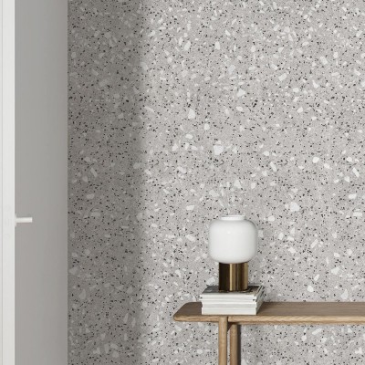Croce Terrazzo - Self-adhesive eco-friendly PVC-free wallpaper for living rooms bedrooms halls corridors lokoloko 