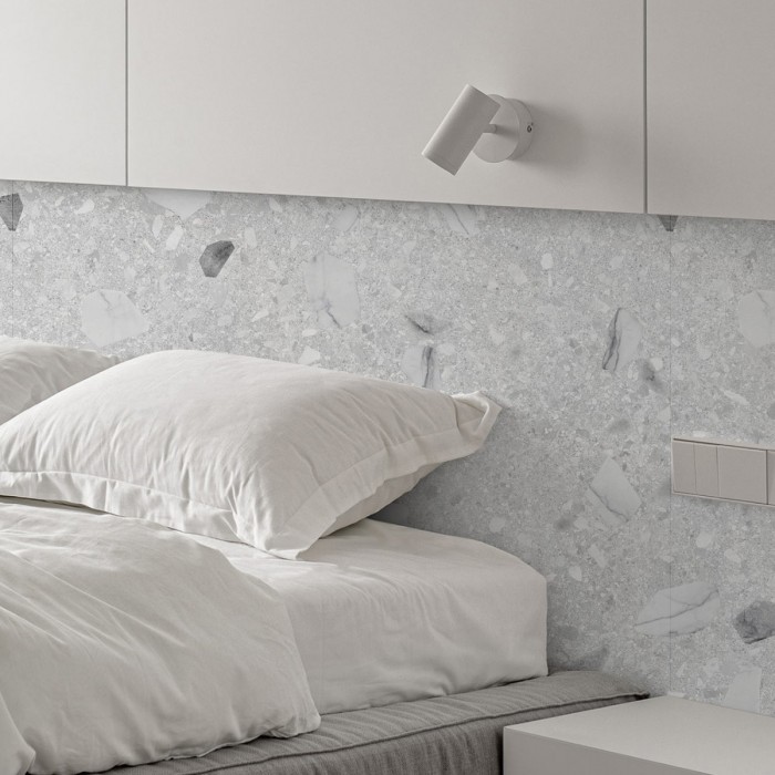 Terrazo Venecia - papel autoadhesivo sinpvc eco para decorar paredes recibidor gris marmol minimal lokoloko