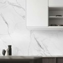 White Marble Calacatta - washable opaque self-adhesive vinyl for walls tiles, furniture and floor bathroom and kitchen Lokoloko