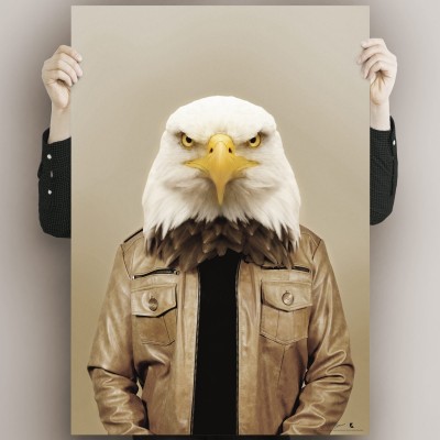 Eagle model waterproof poster for interior exterior in high quality. lokoloko