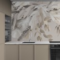 Galana - Washable self-adhesive Vinyl Mural for kitchens bathrooms furniture local walls leaves minimalism warm lokoloko