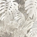 Ibiza - Self-adhesive washable vinyl mural dry leaves cream warm minimalism detail