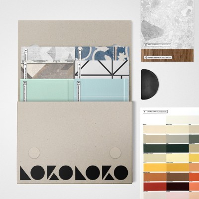 Ceramics samples folder - self-adhesive washable vinyl and wallpaper