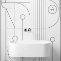black and white line - self-adhesive washable vinyl for walls bathrooms toilets tiles basin minimalism warm lokoloko