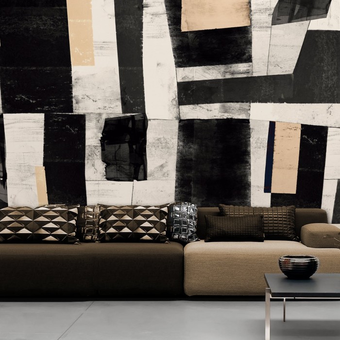Tapies - eco-friendly self-adhesive wallpaper for  living-room abstract art - Lokoloko