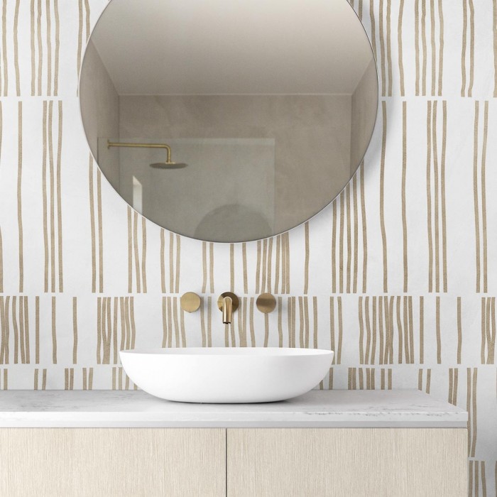 Superposición tierra - Vinilo autoadhesivo lavable opaco paredes muebles cocina copete frente azulejos