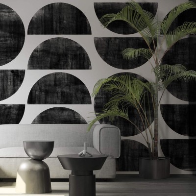 Ritmo - wall paper self-adhesive free pvc ecological  for living room lounge walls geometric abstraction lokoloko
