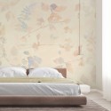 Aomori ecological self-adhesive pvc free wallpaper for bedroom walls floral headboard roses blue lokoloko