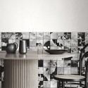 Aguas Ceramic black & white - washable self-adhesive vinyl for furniture floors kitchen wall baseboard  liquid  lokoloko