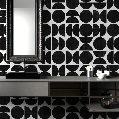 Cerámico Ritmo - vinilo autoadhesivo lavable para muebles suelos paredes de bano aseo - lokoloko
