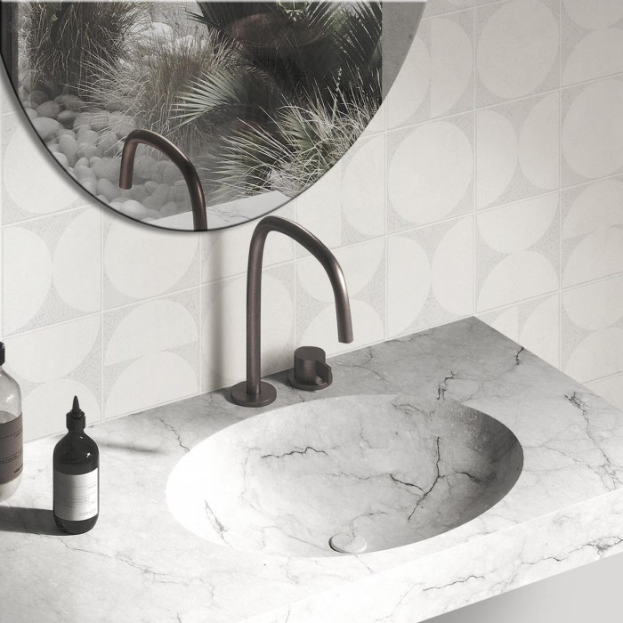 Cerámico Ritmo Luz - vinilo lavable autoadhesivo para paredes de azulejos, lisas en baños y aseos lavabo. Lokoloko
