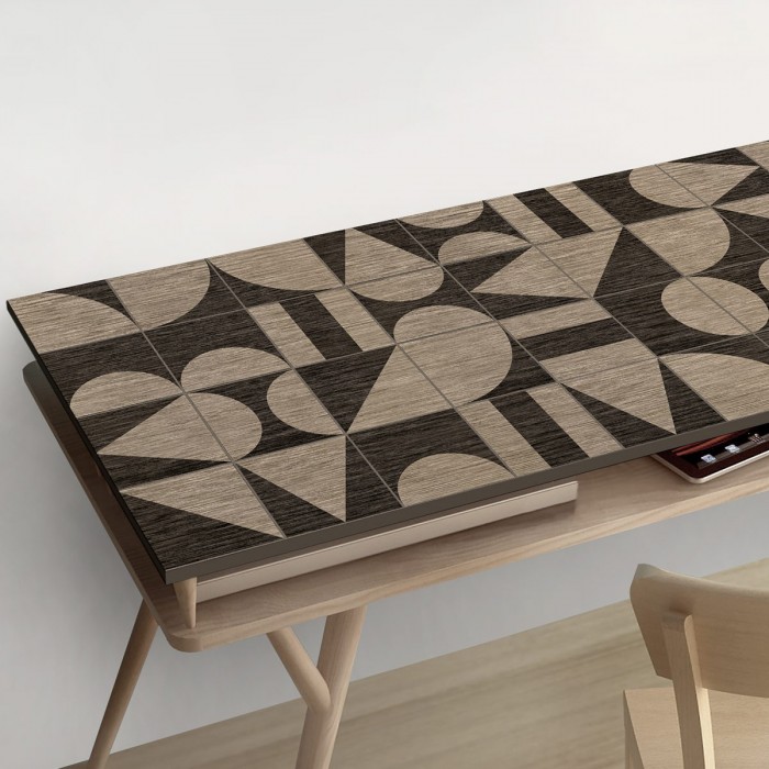 Boho Bauhaus wooden tiles