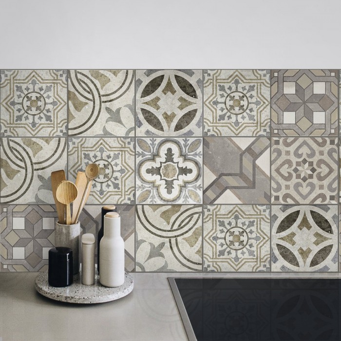 Mosaic of hydraulic floor tiles 1