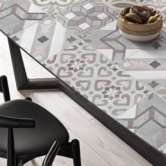 Mosaic of hydraulic floor tiles 5