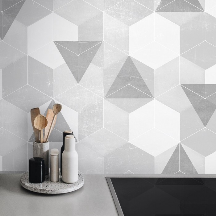 Light Gray Nordic Hexagons