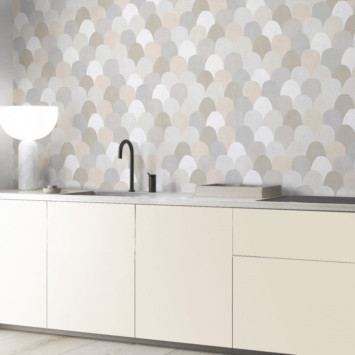 Escamas grisáceas - vinilo autoadhesivo lavable para muebles paredes cocinas salon - Lokoloko