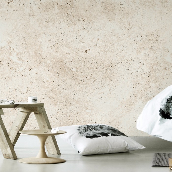 Textura de Piedra Beige - papel pared pintado autoadhesivo sin pvc ecologico salon recibidor minimal japandi beige lokoloko