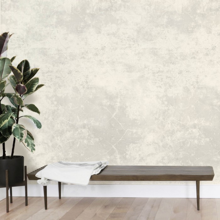 Cemento Blanco -  papel pared pintado autoadhesivo sin pvc ecologico recibidor  salon minimal japandi gris lokoloko