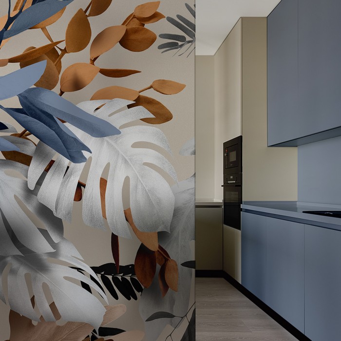 Glam - Mural de vinilo translúcido autoadhesivo lavable para tabique de cristal de cocinas. Lokoloko