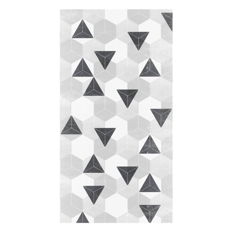 Gray Nordic Hexagons. Matte Vinyl. 95x180cm