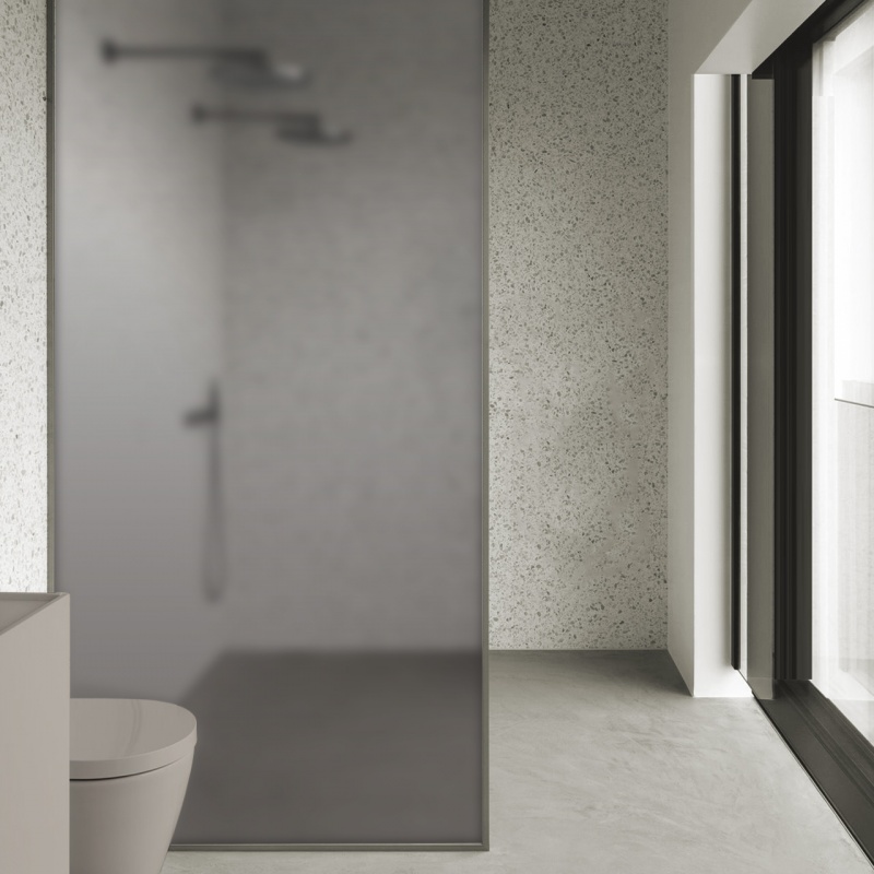 Kobe Brown gradient in washable translucent vinyl for bathrooms, decorating and renewing a shower screen. Lokoloko