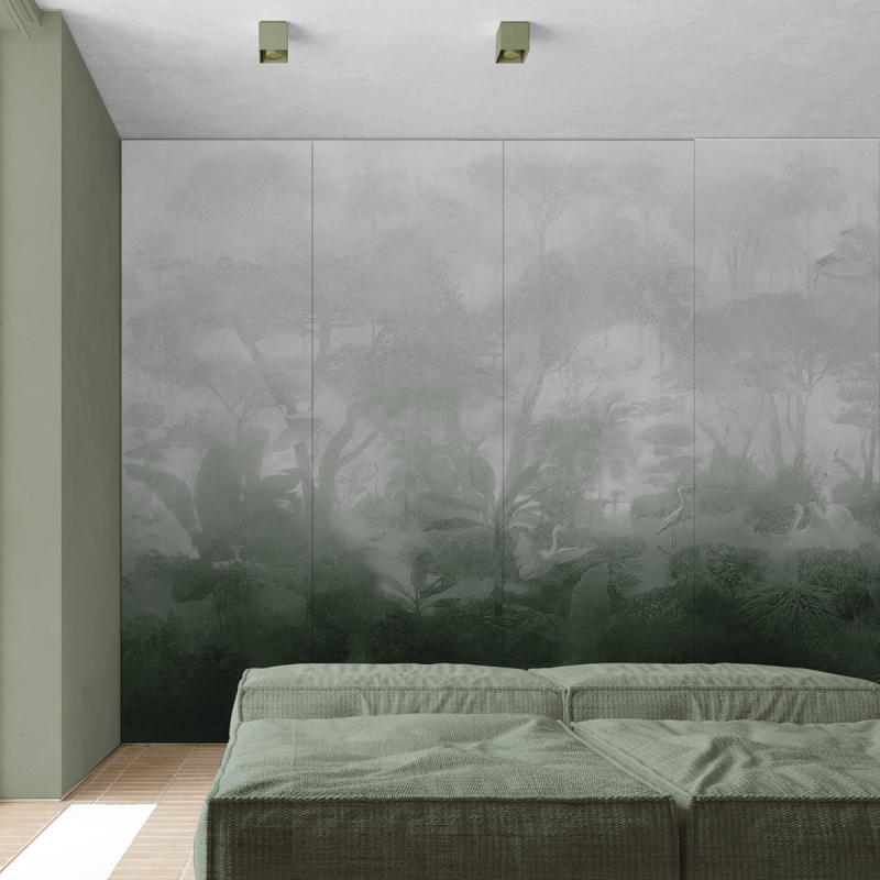 Giverny Green. Eco Wallpaper. 95cm x 250cm