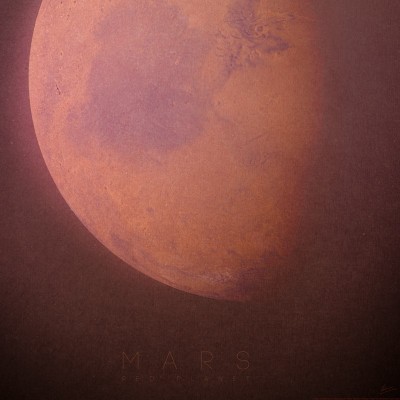 Design for the planet Mars poster