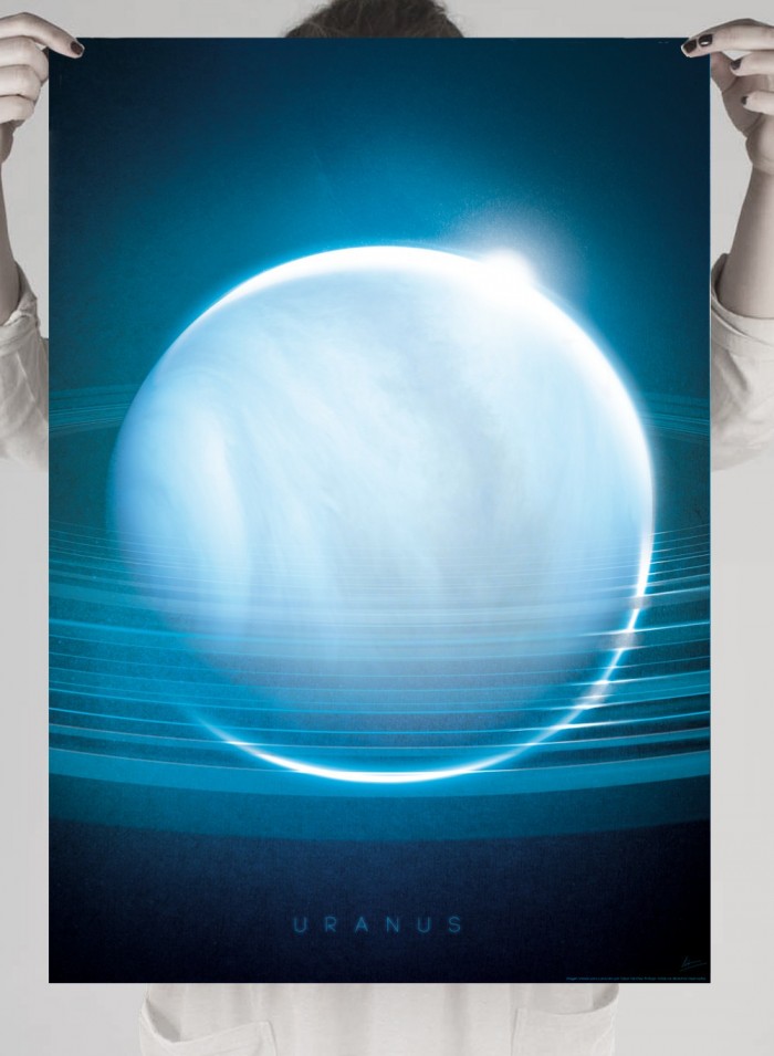 Póster fotográfico del planeta Urano