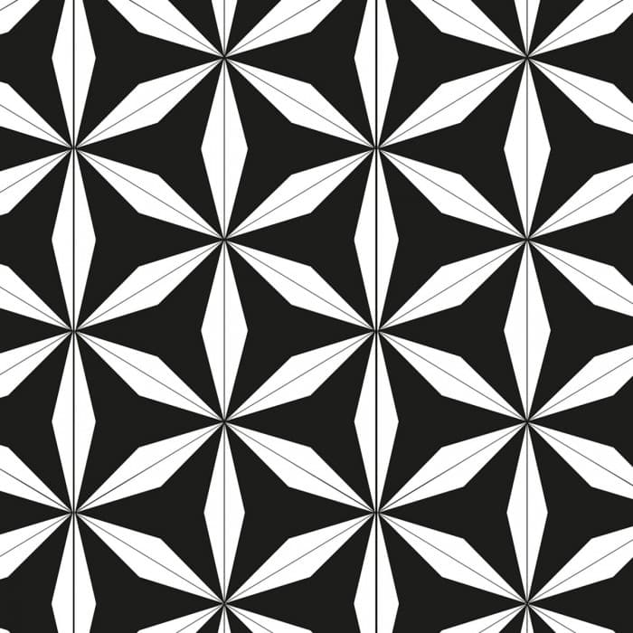 Vinilo de mosaico hexágonos en blanco y negro