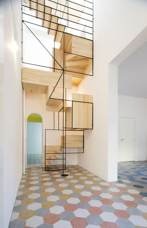 Escaleras-modernas-con-linea-negra-decoracion-de-interiores-2019