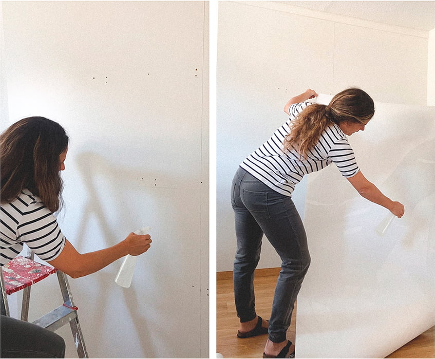 Pulverizar pared y papel pintado